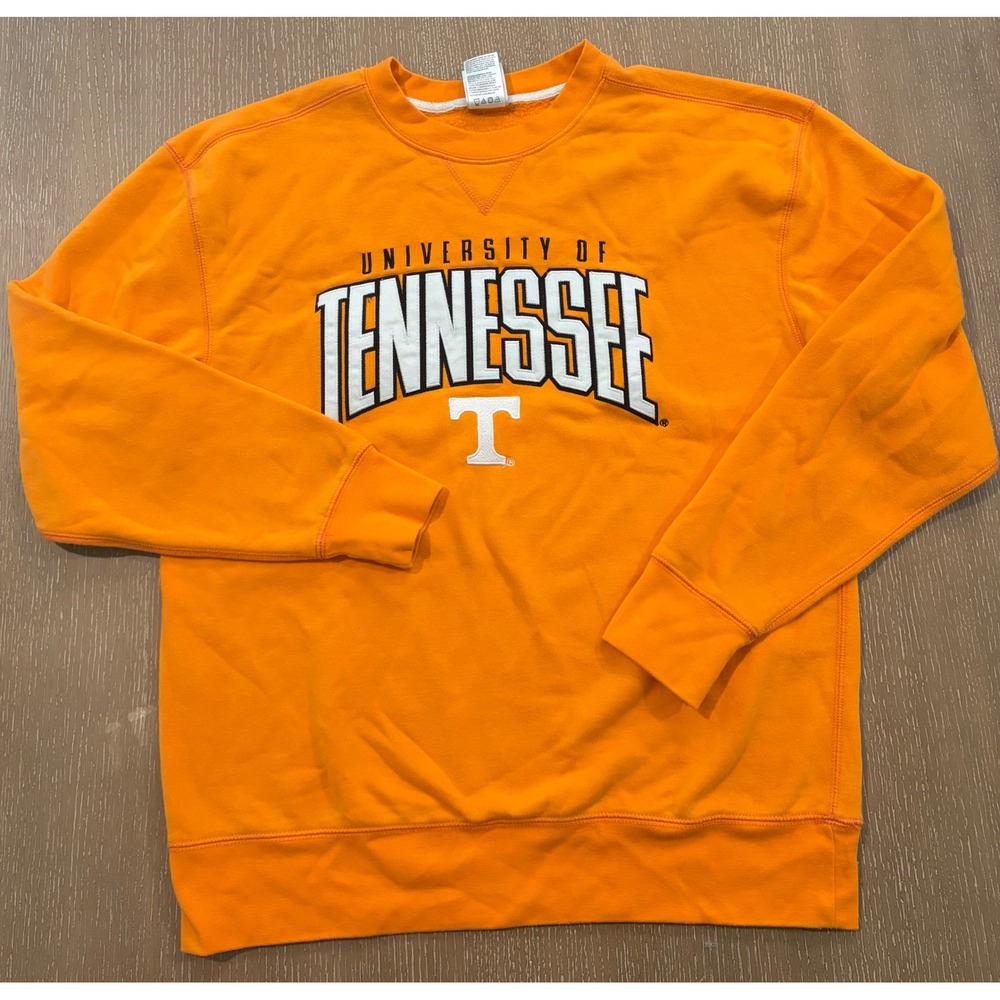 Tennessee Volunteers TN Vols Size Large Pullover Crewneck Sweatshirt Orange